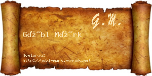 Göbl Márk névjegykártya