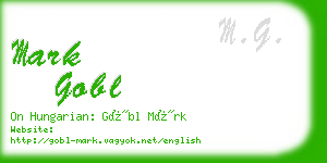 mark gobl business card